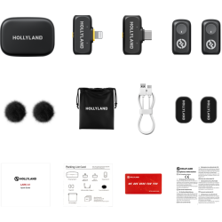 Hollyland LARK A1 Combo with USB-C RX + Lightning RX + Charging Case