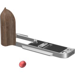 SmallRig 5667 L-Shaped Mount Plate with Wooden Handle for FUJIFILM T30 / T30 II / X-T30 III Silver