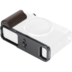 SmallRig 6237 L-Shaped Mount Plate with Wooden Handle for FUJIFILM X-E5 (Ebony, Black)