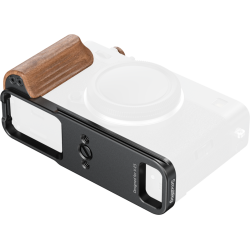 SmallRig 5985 L-Shaped Mount Plate with Wooden Handle for FUJIFILM X-E5 (Rosewood, Black)