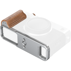 SmallRig 5984 L-Shaped Mount Plate with Wooden Handle for FUJIFILM X-E5 (Rosewood, Silver)