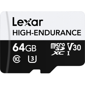 Lexar microSD High-Endurance microSDXC UHS-I/U3/10 R100/W35 (V30) 64GB