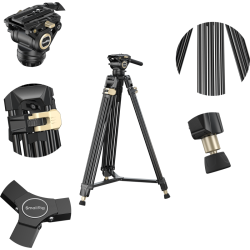 SmallRig 3751P AD-01 Pro Heavy-Duty Fluid Head Tripod