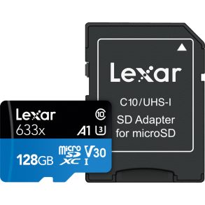 Lexar 633X microSDHC/SDXC w/adap V30 R95/W45 128GB