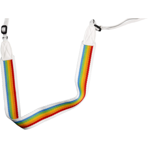Polaroid Camera Strap Flat Rainbow White