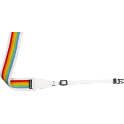 Polaroid Camera Strap Flat Rainbow White