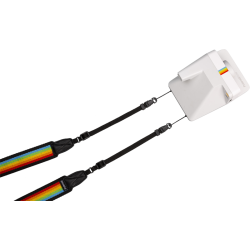 Polaroid Camera Strap Flat Rainbow Black