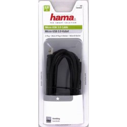 Hama 54507 Micro USB 3.0 Cable 1,8m - sort