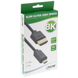 InLine Slim Ultra HDMI-Kabel A to D(Micro) 8K4K 2m