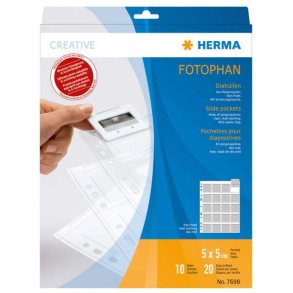 Herma 7698 Slide Pockets 5x5 - 10 Ark