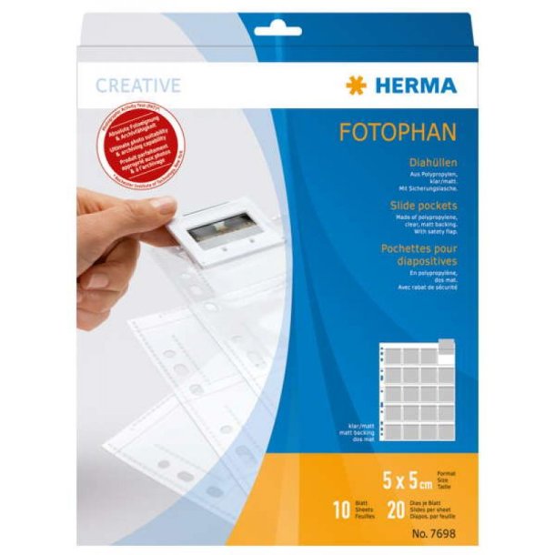 Herma 7698 Slide Pockets 5x5 - 10 Ark