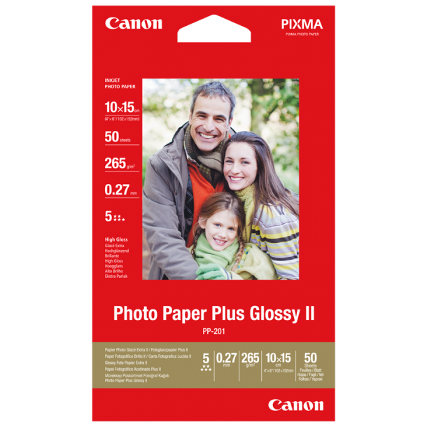 Canon PP-201 Glossy II - 50/10x15/265g