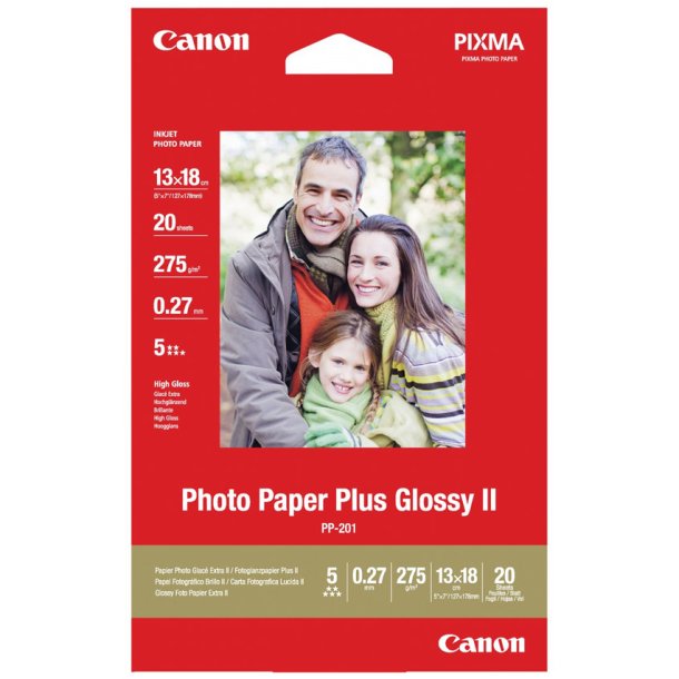 Canon PP-201 Glossy II - 20/13x18/265g