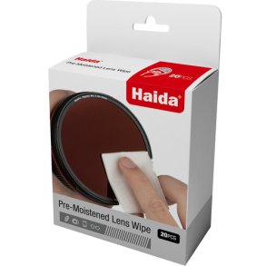 Haida Pre-Moistened Lens Wipes 20 stk.