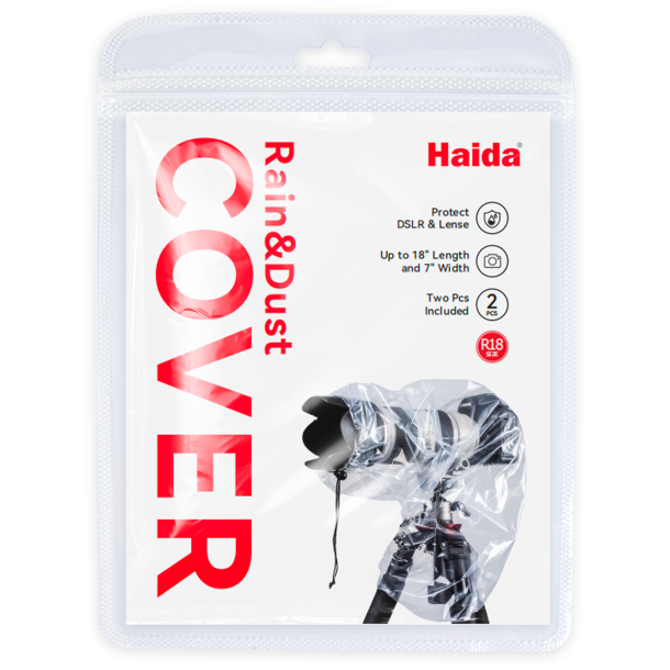 Haida Rain &amp; Dust Cover 18'' - pakke med 2 stk.
