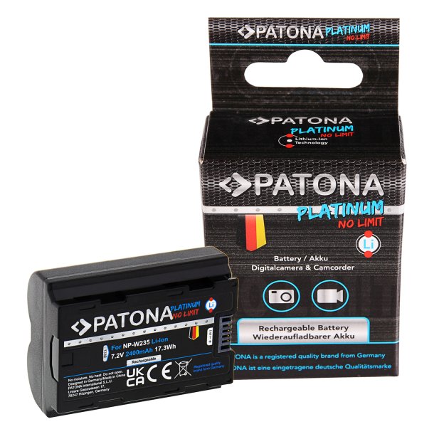 Patona Platinum NP-W235 Batteri til Fujifilm