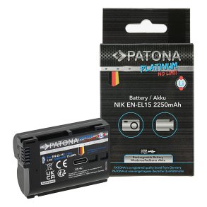 PATONA Platinum EN-EL15c batteri med USB-C Input til Nikon