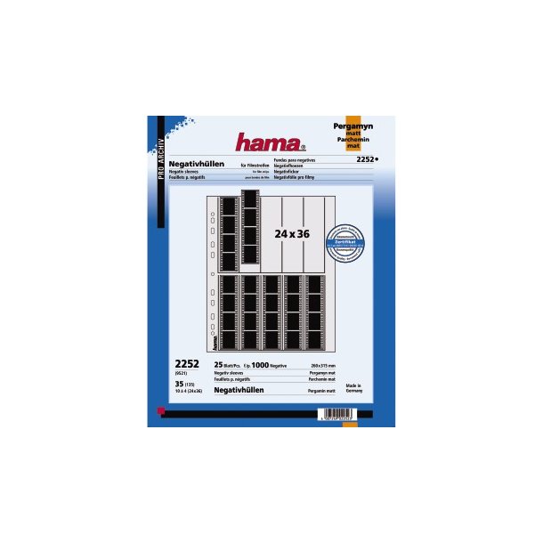 Hama Negativlomme 2252 Mat - 25 Ark