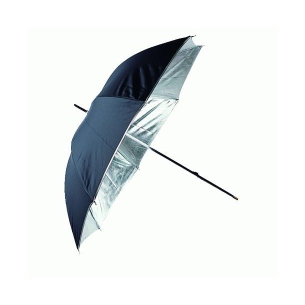 Linkstar Paraply PUR-84SB Slv/Sort 84 cm