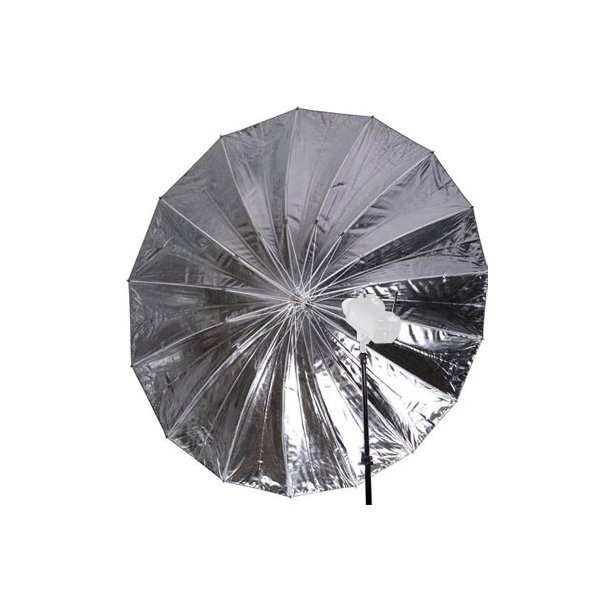 Falcon Eyes Jumbo Paraply UR-T86S Slv/Hvid 170 cm