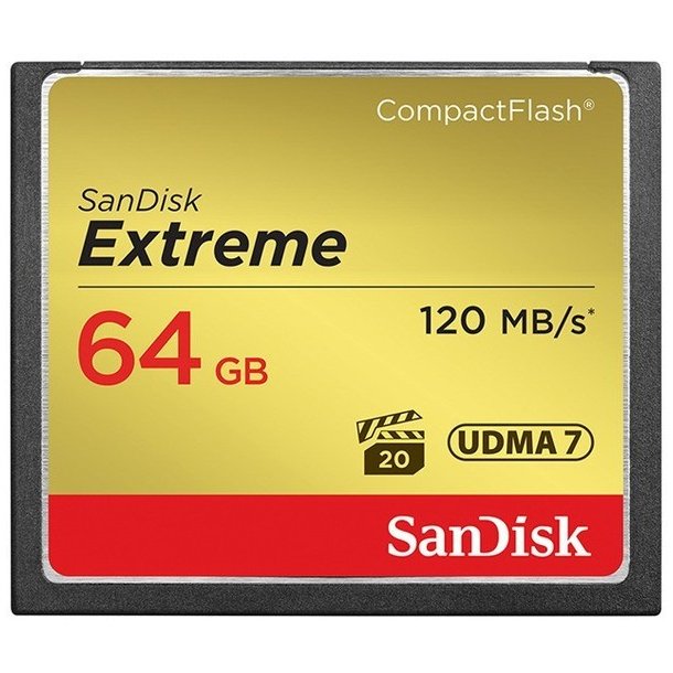 SanDisk Extreme CF 64GB - 120 mb/sec.