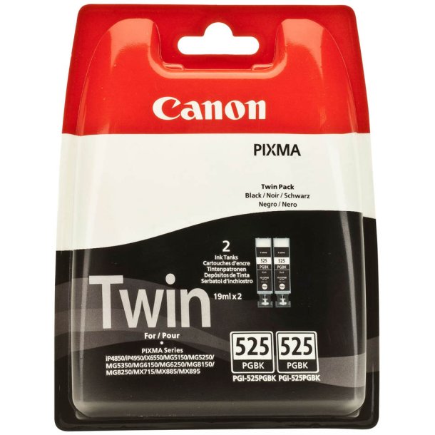 Canon PGI-525PGBK Sort - Dobbeltpakke