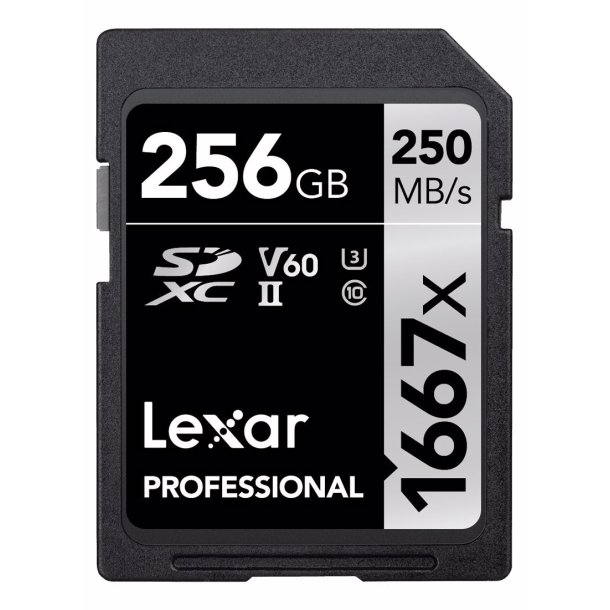 Lexar Pro SDXC 256GB UHS-II U3 (V60) 250MB/s (1667X)