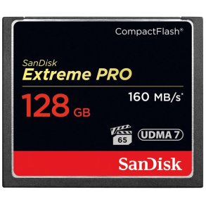 SanDisk Extreme Pro CF 128GB - 160 mb/sec.