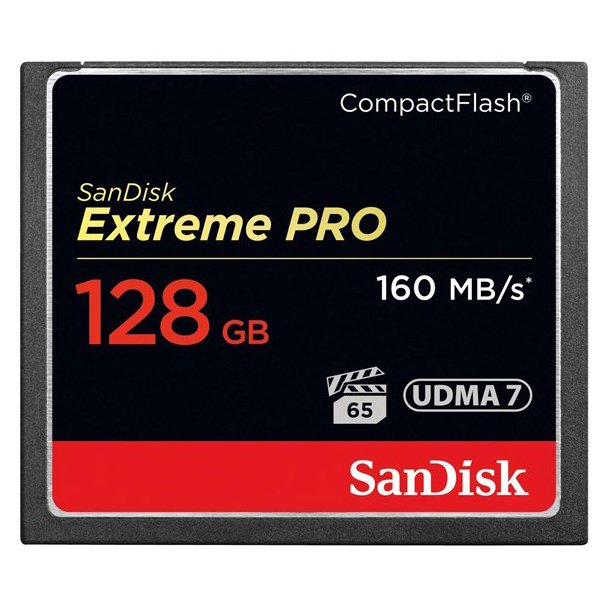 SanDisk Extreme Pro CF 128GB - 160 mb/sec.