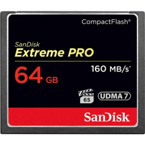 SanDisk Extreme Pro CF 64GB - 160 mb/sec.