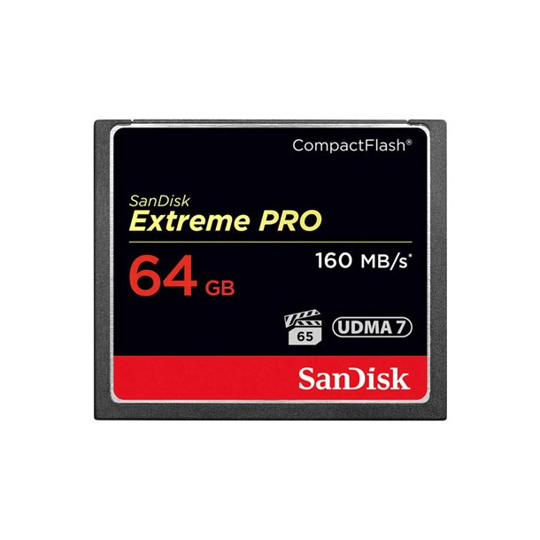 SanDisk Extreme Pro CF 64GB - 160 mb/sec.