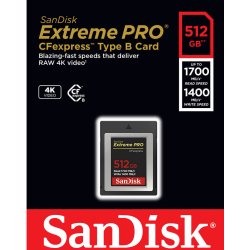 SANDISK CFexpress Extreme PRO SDCFE 512GB Typ B