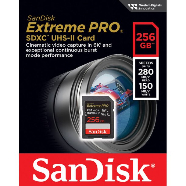 SanDisk Extreme Pro SDXC 256GB 280MB UHS-II C10 V60