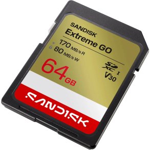 SANDISK SD Extreme GO 64GB 170/80MB/s C10 UHS-I U3 V30