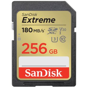 SanDisk Extreme SDXC 256GB 180MB UHS-I C10 V30 U3