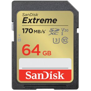SanDisk Extreme SDXC 64GB 170MB UHS-I C10 V30 U3