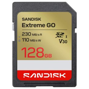 SanDisk 128 GB SDXC- Extreme GO UHS-I R230MB/s/W110MB/s 4K