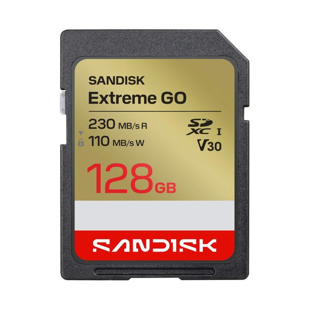 SanDisk 128 GB SDXC- Extreme GO UHS-I R230MB/s/W110MB/s 4K