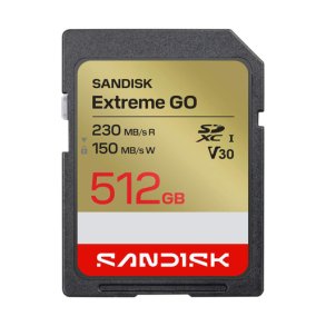 SanDisk 512 GB SDXC- Extreme GO UHS-I R230MB/s/W150MB/s 4K