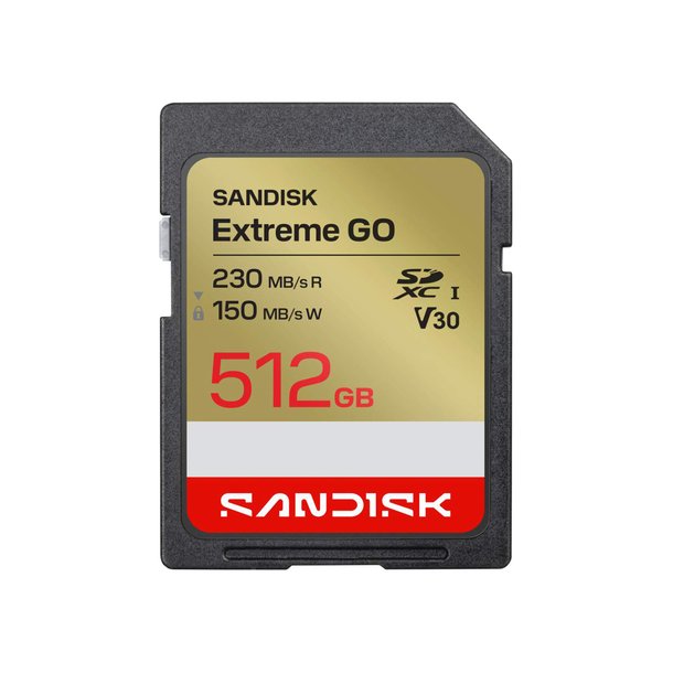 SanDisk 512 GB SDXC- Extreme GO UHS-I R230MB/s/W150MB/s 4K