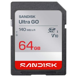 SanDisk 64 GB SDXC- Ultra GO UHS-I R140 MB/s Full HD Video