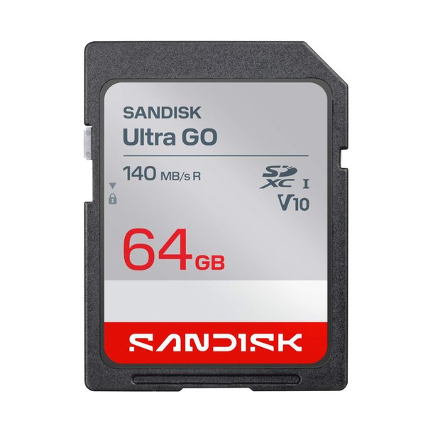 SanDisk 64 GB SDXC- Ultra GO UHS-I R140 MB/s Full HD Video