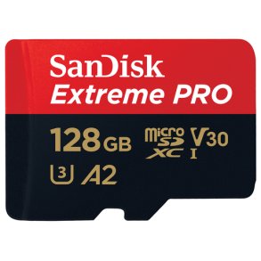 SanDisk Extreme Pro 128GB 200 MB/s micro SDXC UHS-I + SD Adapter