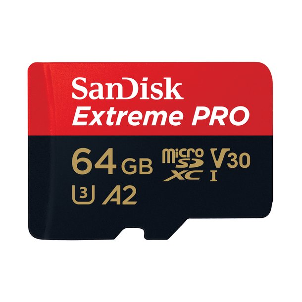 SanDisk Extreme Pro 64 GB 200 MB/s micro SDXC UHS-I + SD Adapter
