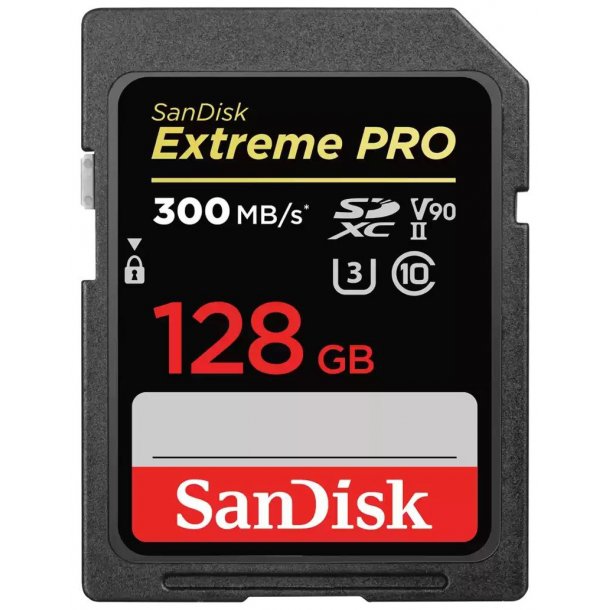 Sandisk Extreme Pro SDXC 128GB 300mb/sec. UHS-II