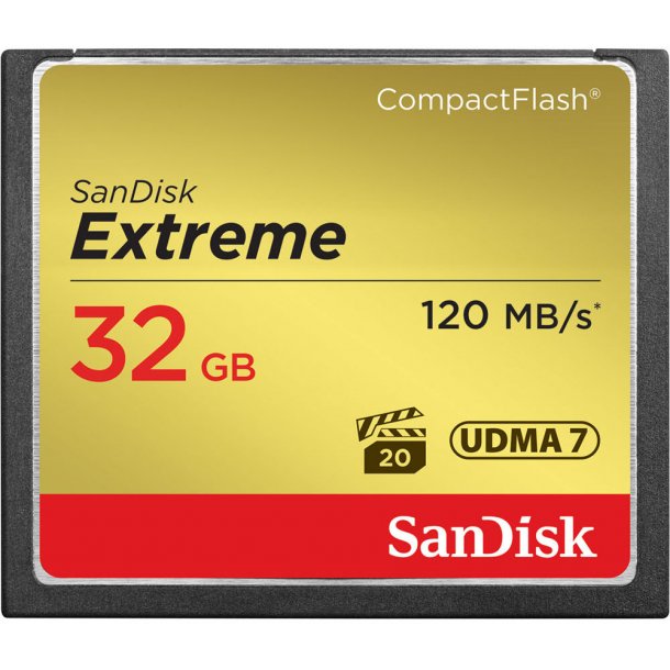 SanDisk Extreme CF 32GB - 120 mb/sec.