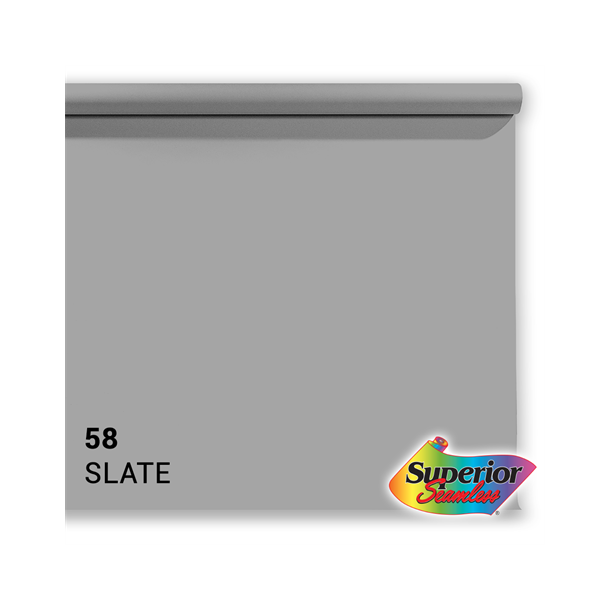 Superior Background Paper 58 Slate Grey 1.35 x 11m