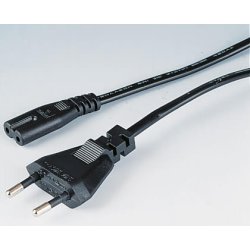 HAMA 44266 Strmkabel 2-Pol 2,5m Sort