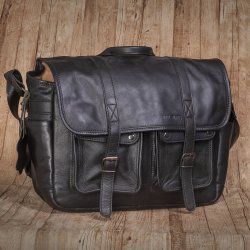 Paul Marius Le Reporter Black - Ldertaske